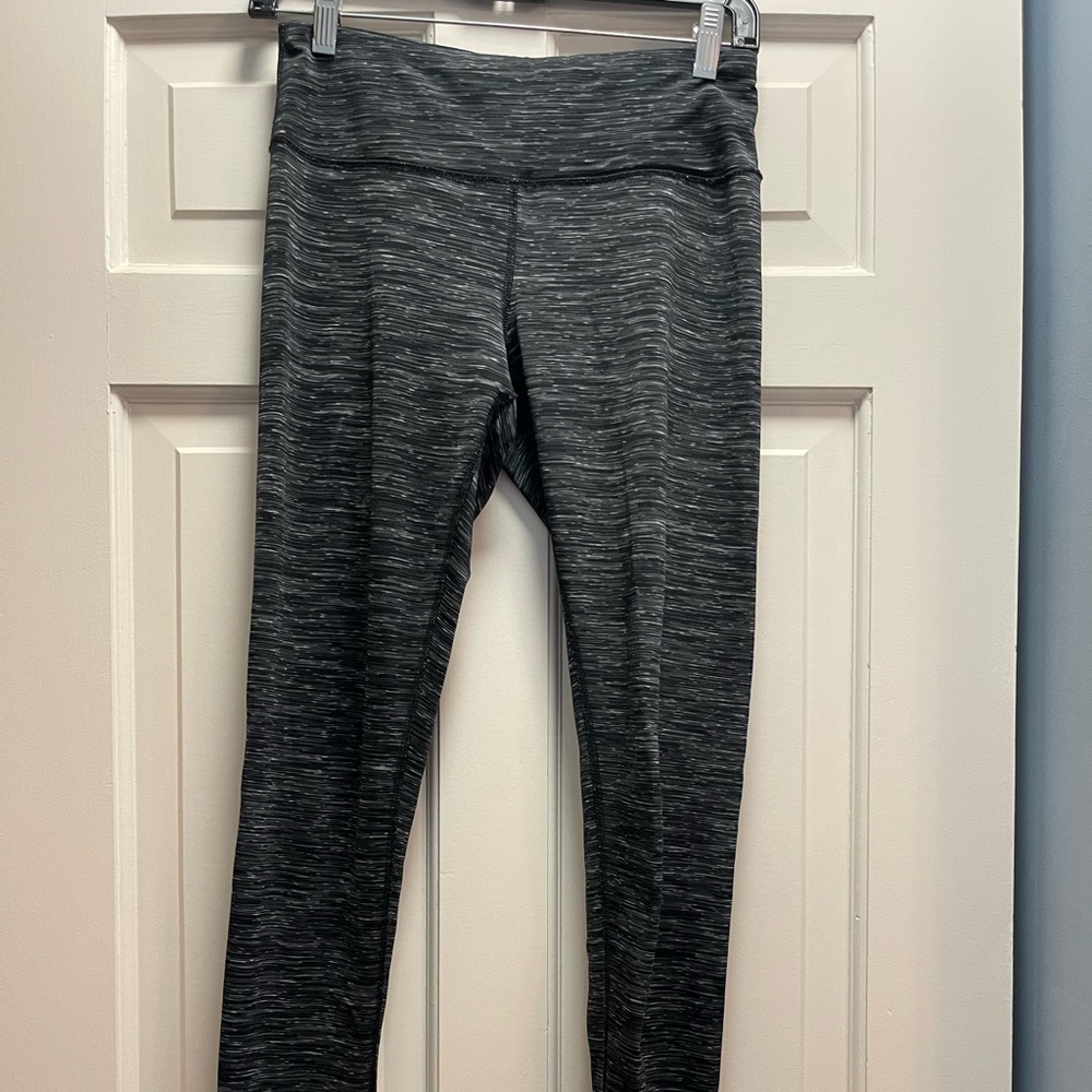 Gray and black leggings